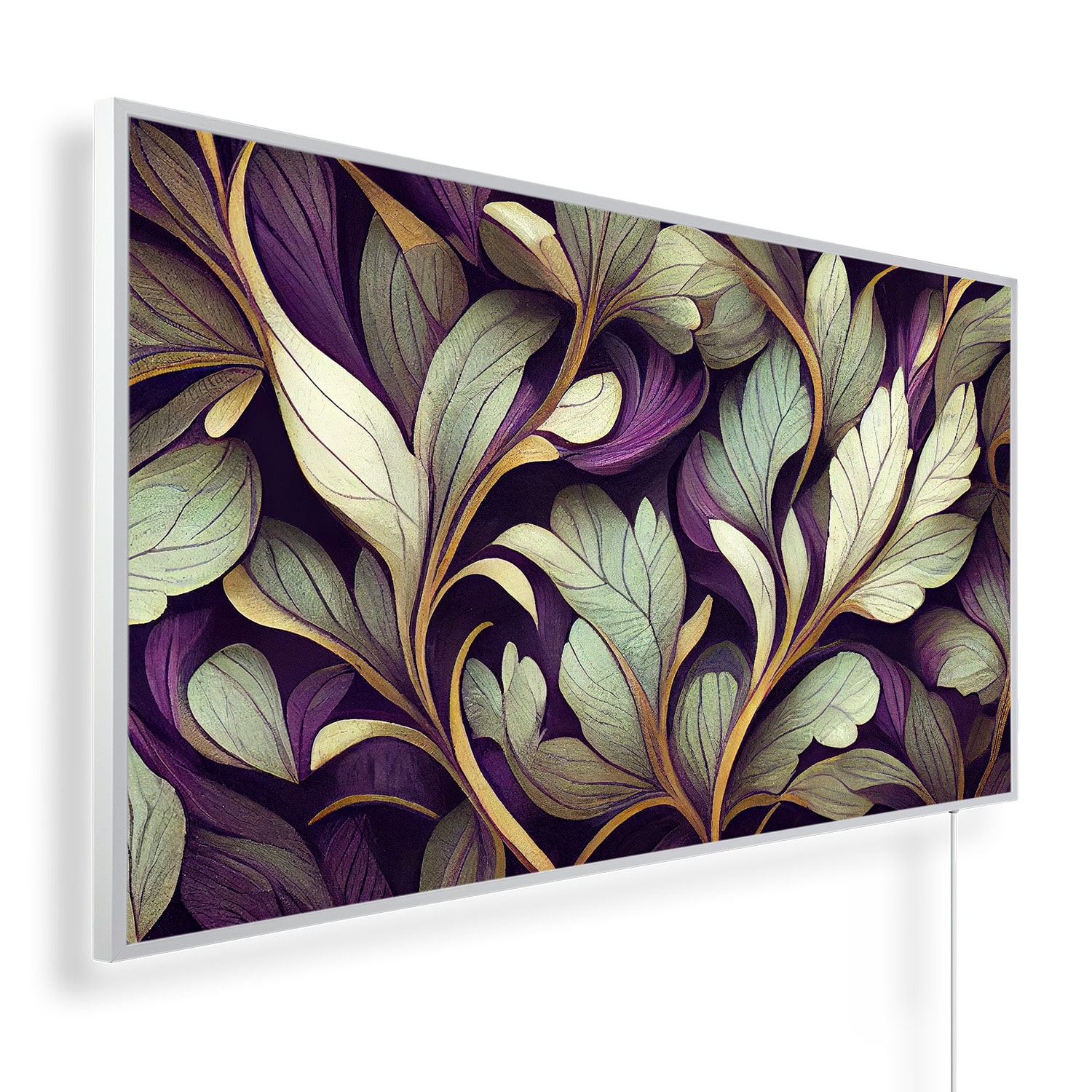 Art nouveau patroon bladeren | 450 tot 1200 Watt | Witte of zwarte lijst