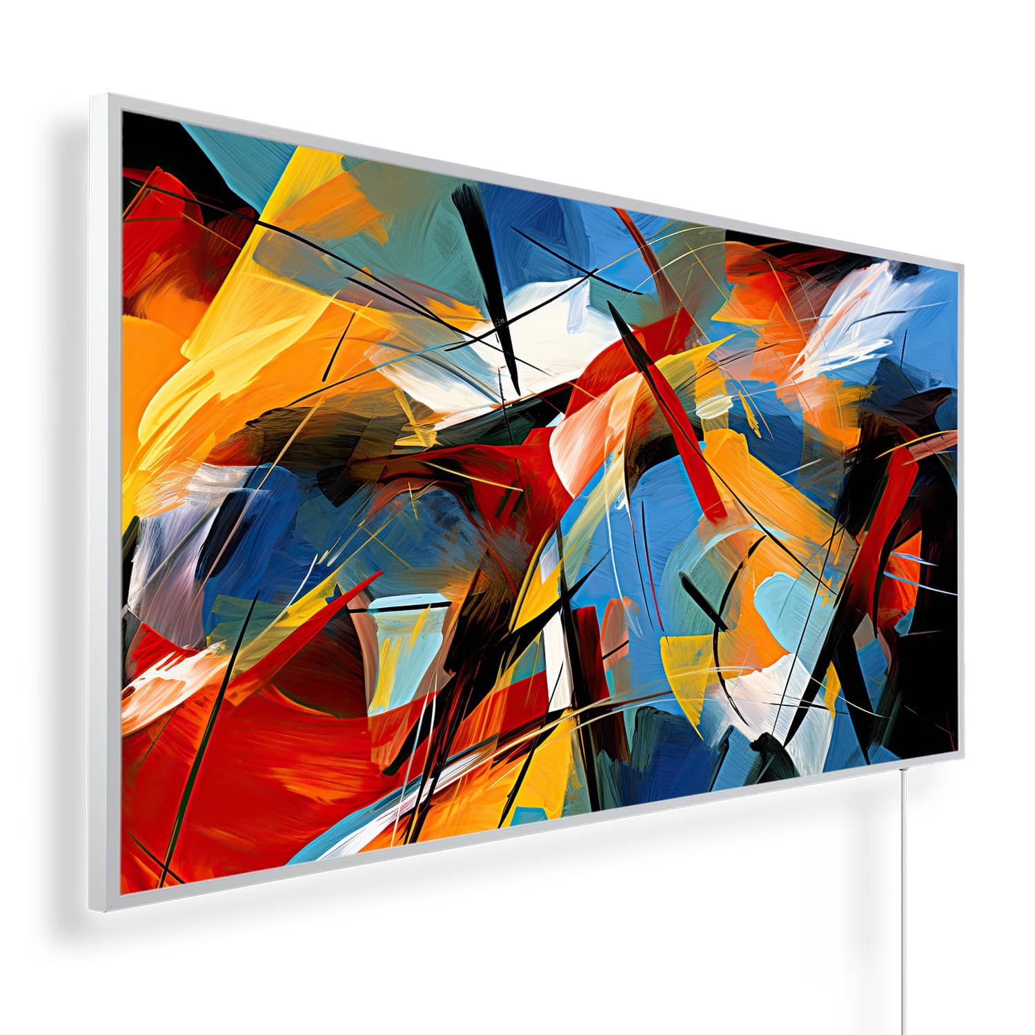 Abstract olieverf schilderij | 450 tot 1200 Watt | Witte of zwarte lijst
