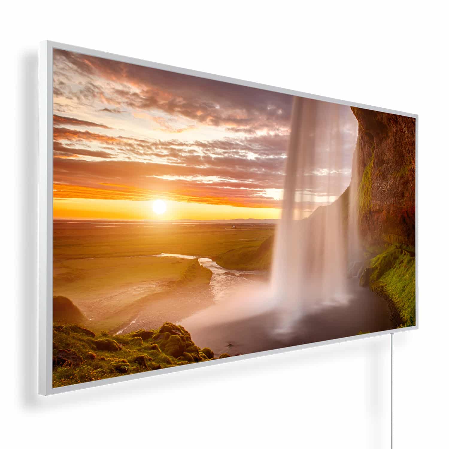 Seljalandsfoss watervallen Ijsland | 450 tot 1200 Watt | Witte of zwarte lijst