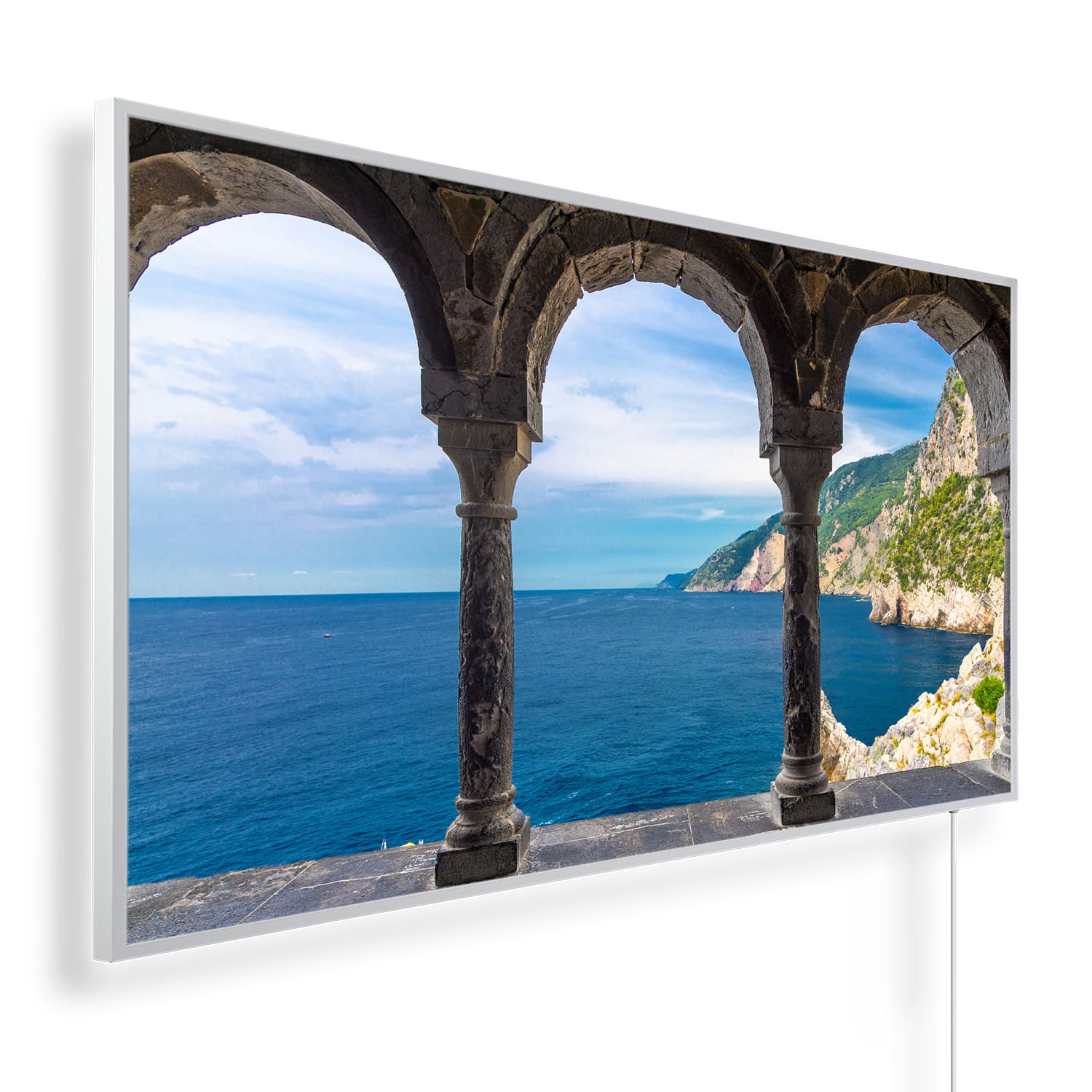 Kust door raam San Pietro | 450 tot 1200 Watt | Witte of zwarte lijst