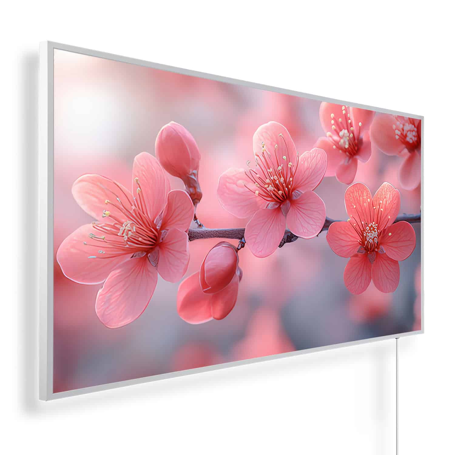 Roze kersenbloesem close up | 450 tot 1200 Watt | Witte of zwarte lijst