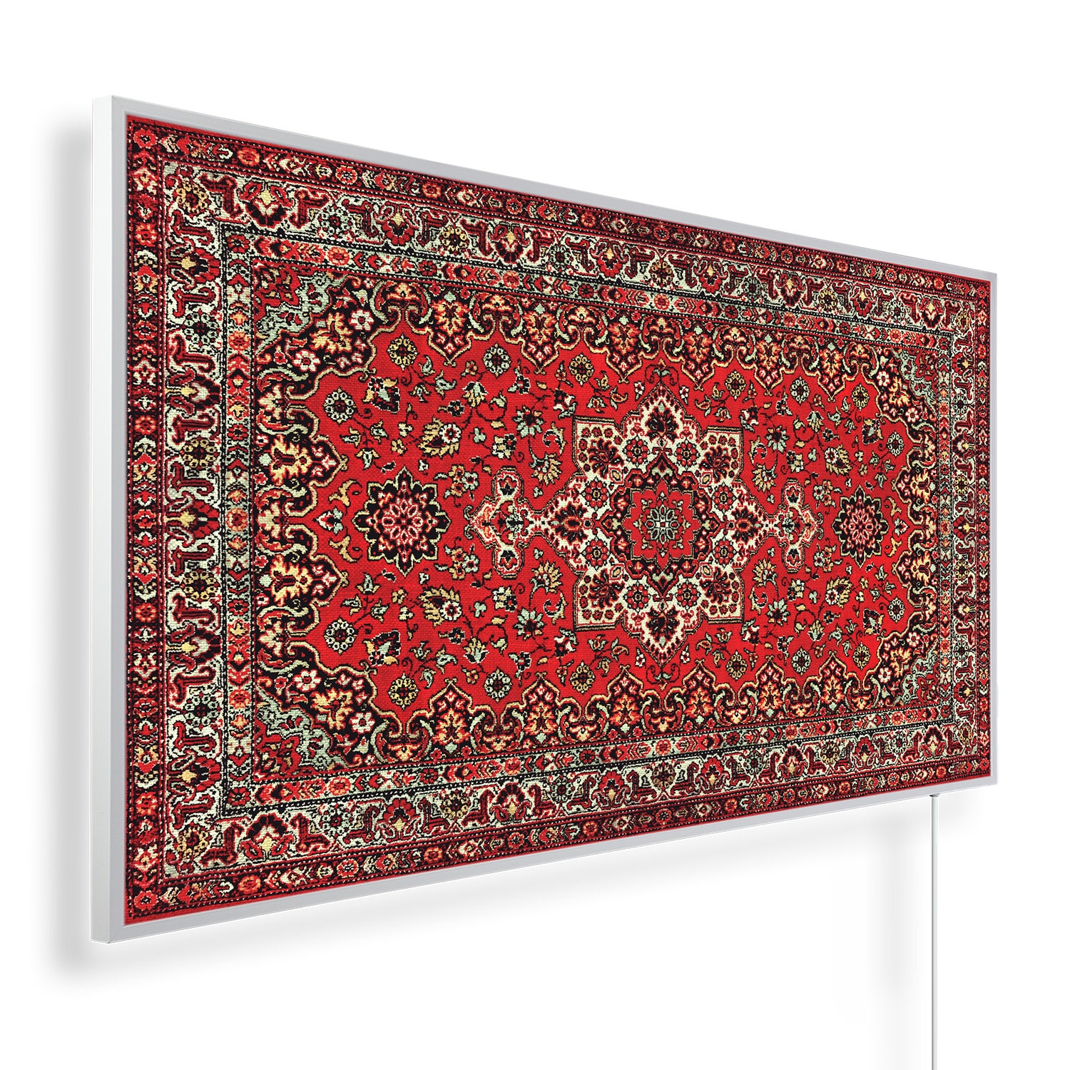 Traditioneel rood Perzisch tapijt | 450 tot 1200 Watt | Witte of zwarte lijst