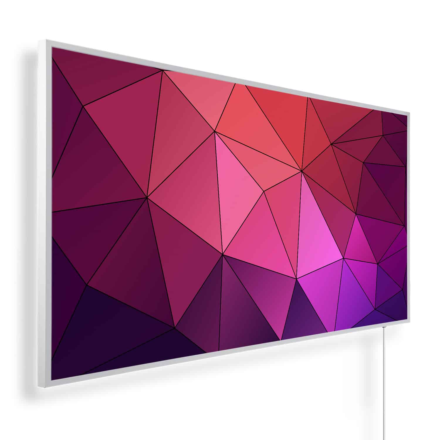 Abstracte achtergrond van driehoeken | 450 tot 1200 Watt | Witte of zwarte lijst